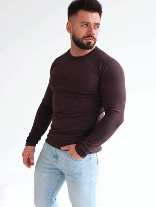 T-SHIRT LONGSLEEVE MĘSKI BG TRUST | GORZKA CZEKOLADA