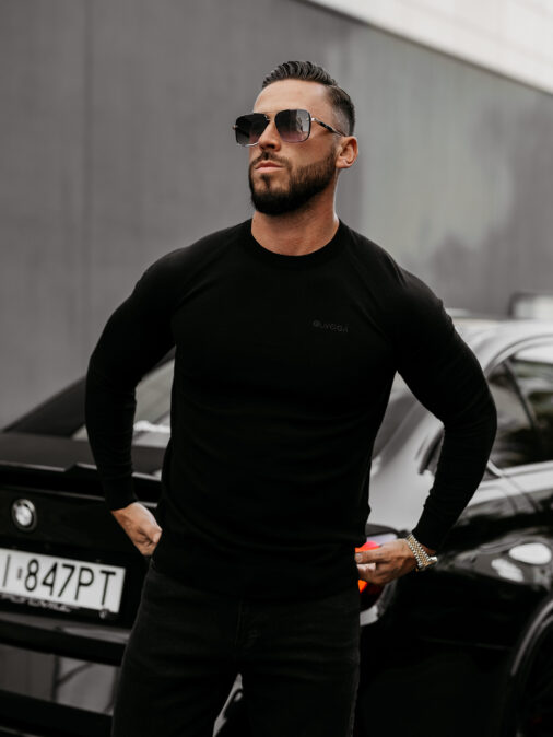 SWETER MĘSKI "MEW" BLACK O La Voga