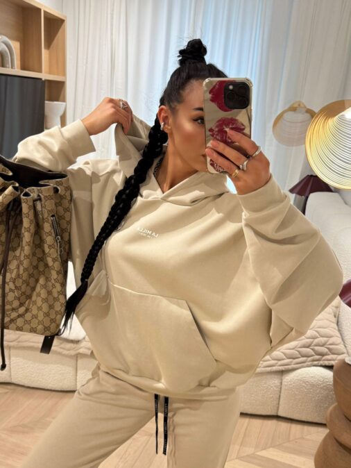 LA MILLA BLUZA OVERSIZE KANGURKA beż