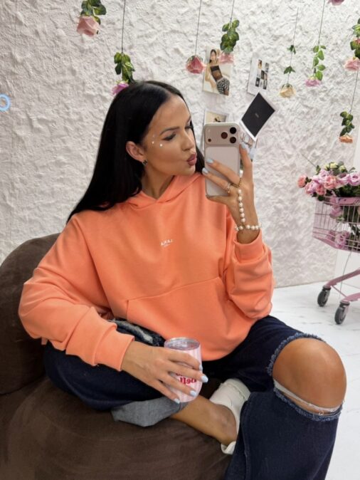 LA MILLA BLUZA OVERSIZE KANGURKA Brzoskwinia