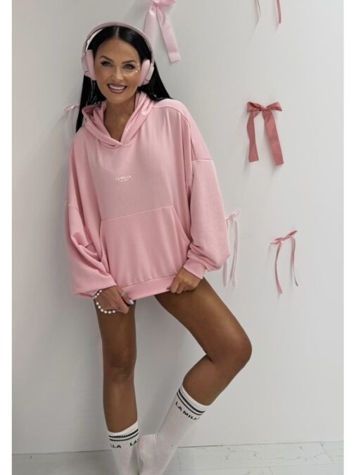 LA MILLA BLUZA OVERSIZE KANGURKA róż